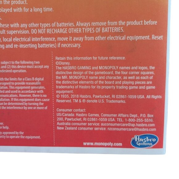 Lion King Monopoly Game Replacement Pieces Rules Deed Cards Red Dice Instruction - Picture 4 of 4